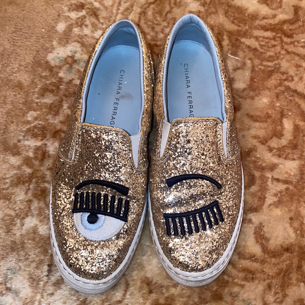 Chaira Fetragani glitter shoes- size 38 / 8
